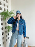 Calvin KleinJeans25春夏女士美式潮流復(fù)古雙口袋翻領(lǐng)牛仔夾克外套47B750G RD8-牛仔藍(lán) XS 曬單實(shí)拍圖
