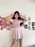 心楠兒童泳衣女連體青少年泳衣中大童學(xué)生2025新款泳裝海邊度假泡溫泉 粉色2XL【建議140cm/75-90斤內(nèi)】 曬單實(shí)拍圖