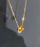 中國珠寶 SINO GEM黃金環(huán)環(huán)相扣項(xiàng)鏈女足金套鏈鎖骨鏈掛墜七夕情人節(jié)禮物送女友老婆 足金環(huán)環(huán)相扣項(xiàng)鏈+品牌禮盒 克重約3.2g 曬單實(shí)拍圖
