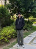 棉之雪戶外防水登山長(zhǎng)褲春季直筒寬松沖鋒褲休閑褲子男士工裝褲傘兵男褲 灰綠 L 曬單實(shí)拍圖