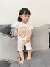 優(yōu)奇寶寶短袖t恤套裝嬰兒夏季衣服薄款夏天半袖兒童上衣防蚊褲兩件套 baby熊+小熊防蚊褲 90 曬單實(shí)拍圖