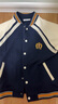英氏（YEEHOO）男童外套兒童棒球服中大童裝學(xué)院休閑百搭時(shí)尚秋裝 藍色 140 曬單實(shí)拍圖