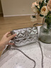 viney牛皮包包女包新款鏈條包輕奢斜挎包生日禮物送女友老婆 【銀色】高檔實(shí)用洋氣單肩小包 實(shí)用小眾品牌百搭小方包 曬單實(shí)拍圖