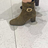 思加圖冬季新款沙丘戀人高跟短靴時(shí)裝靴氣質(zhì)通勤女皮靴EYJ06DD4 苔蘚墨綠 36 曬單實(shí)拍圖