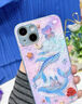 英凱倫（yingkailun）適用iphone16手機(jī)殼油畫鯨魚輕薄防摔蘋果15液態(tài)玻璃殼女款小眾高級(jí)感蘋果16promax藝術(shù)手機(jī)保護(hù)殼 液態(tài)玻璃【遠(yuǎn)峰藍(lán)】鯨魚 iPhone 16 曬單實(shí)拍圖
