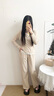 有棵樹(shù)女士睡衣女秋季棉莫寬松假兩件可外穿柔順純色家居服套裝2025新款 曬單實(shí)拍圖