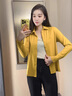 NAOTIEA意大利小帆船翻領(lǐng)長(cháng)袖POLO開(kāi)衫女2025秋冬新款品牌打底內搭上衣 芒果黃 L （建議100-115斤） 曬單實(shí)拍圖