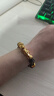 京佳錫金首飾男士送禮越南沙金貔貅手鏈男女黑曜石鍍金佛珠鏈轉(zhuǎn) 八方來(lái)財(cái) 黑曜石手鏈 曬單實(shí)拍圖