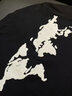 MEDM PLAY國潮牌GOODBRAND輕奢Mossy Earth地球提花濕毛巾繡短袖T恤男女潮 黑色 XL 曬單實拍圖