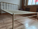 天壇家具鐵藝床經(jīng)典單雙人鋼木鐵床現(xiàn)代環(huán)保簡(jiǎn)約小戶型黑白色鐵藝婚床 鐵藝床（芝士白） 1.8*2.0m 曬單實(shí)拍圖