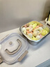 國風不銹鋼飯盒水果便當保鮮盒食品級冰箱專用帶蓋收納大容量密封盒子 【食品級】手提式保鮮盒 2600ml 曬單實拍圖