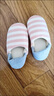 兒童包跟棉拖鞋靜音男孩新款室內木地板防滑軟底家居春秋棉鞋女童 粉色條紋 24 內長(cháng)17cm (適合腳長(cháng)16-17cm) 曬單實(shí)拍圖