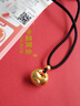 中國黃金（CHINA GOLD）黃金項鏈女士足金小胖福平安吊墜國慶中秋節禮物送女友老婆 足金小金坨吊墜約1.0g*贈黑繩 曬單實(shí)拍圖