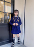 DOMIAMIAKIDS校服小學(xué)生幼兒園班服一年級男女款英倫學(xué)院風(fēng)兒童小西裝套裝 女童藏青格7件套 150 （身高150-160/體重78-88斤） 曬單實(shí)拍圖