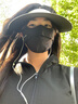 北極絨防曬口罩女冰絲遮陽(yáng)防紫外線(xiàn)口罩護眼角修飾臉型戶(hù)外透氣面罩面紗黑色【Black】 曬單實(shí)拍圖