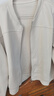 德瑪納【輕盈自在易打理】春秋通勤V領(lǐng)寬松棒球服外套女短款 米白 L  曬單實(shí)拍圖