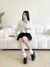 凱利 蕾莉（KELLY REILL）品牌復古英倫風(fēng)小皮鞋女2025秋季豆豆鞋加絨樂(lè )福鞋感法式單鞋 黑色 39 曬單實(shí)拍圖