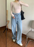 TOMMY JEANS【寬松闊腿】25春夏女純棉松緊褶皺腰邊美式復(fù)古牛仔褲20640 牛仔藍(lán)1AB 25 曬單實(shí)拍圖