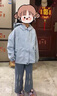 G.DUCKKIDS兒童沖鋒衣戶外春裝新款男女童連帽外套防風韓版寶寶寬松上衣洋氣 藍色 130cm 曬單實拍圖