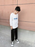 LI-NING KIDS李寧兒童褲子夏季薄款男童長褲中大童跑步運動速干褲青少年防蚊褲 黑色-收口【速干透氣】 170 cm 曬單實拍圖