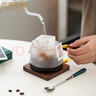 左茗右器可加熱玻璃茶杯水杯帶勺家用辦公室咖啡杯馬克杯牛奶早餐杯 貴妃杯450ml（帶勺子+杯墊） 曬單實(shí)拍圖