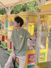 名創(chuàng)優(yōu)品（MINISO）短袖男夏季2025新款潮牌男裝青少年簡(jiǎn)約休閑大碼半袖純棉印花T恤 棕櫚綠色(m墨綠松樹(shù)胸標(biāo)) L 175(名創(chuàng)優(yōu)品 品控嚴(yán)格) 曬單實(shí)拍圖