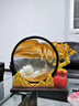 歐梵普（oufanpu）招財(cái)貓發(fā)財(cái)樹擺件開業(yè)禮物店鋪前臺(tái)流沙畫裝飾品客廳喬遷新居禮物 招財(cái)貓擺件【金錢袋+黑框藍(lán)沙】 【財(cái)源滾滾-招財(cái)聚寶】 曬單實(shí)拍圖
