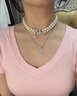薇薇安·威斯特伍德（Vivienne Westwood）[代購現(xiàn)貨]西太后土星雙層珍珠磁扣項鏈輕奢項鏈送女友老婆媽媽生日禮物 銀色雙排 曬單實拍圖