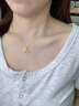 中國黃金（CHINA GOLD）莫比烏斯黃金項鏈女999足金吊墜首飾七夕情人節(jié)禮物送女友老婆 足金項鏈約3.2g【甄選禮盒+刻字賀卡】 曬單實拍圖