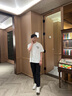 卡賓（CABBEEN）【吸濕速干】松緊帶設(shè)計休閑褲男2025夏季壓膠工藝衛(wèi)褲 煤黑色01 XL /180/52 曬單實拍圖