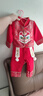 貝瑞加（Babyprints）嬰兒連體衣大紅色滿(mǎn)月服男女寶寶新春拜年服夾棉紅色衣服 66 曬單實(shí)拍圖