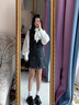 FSHE套裝女秋冬2025新款韓系千金連衣裙女春穿搭小個(gè)子時(shí)尚套裝女裝 襯衫+背心裙【套裝】【長(cháng)袖連衣 55 60kg/L 曬單實(shí)拍圖