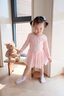 舞東方兒童舞蹈服女童秋冬季長(cháng)袖中國舞練功服幼兒連體形體服芭蕾舞裙子 淺粉色【長(cháng)袖】 105 (高90-105cm 重20-25斤) 曬單實(shí)拍圖