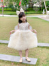 G.DUCKKIDS小黃鴨童裝公主裙女童裙子夏季兒童連衣裙女孩禮服夏款亮片蛋糕裙 銀色 120 尺碼5~6歲【110-120cm】cm 曬單實(shí)拍圖