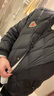 茵曼【90鴨絨輕薄羽絨服】2024冬季時(shí)尚菱格棒球服立領(lǐng)短外套女 黑色 M 曬單實(shí)拍圖