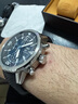 【二手99新】萬國（IWC）海洋時計系列瑞士機械男表二手奢侈品腕表日歷顯示帶夜光通勤腕表回收二手 【44表徑】IW376803 黑盤計時腕表 曬單實拍圖