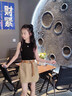 迪士尼女童短褲裙套裝2025夏季款中大兒童時(shí)尚百搭休閑工裝半身裙兩件套 黑色上衣+卡其色裙子 140 曬單實(shí)拍圖
