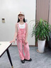 女童春裝套裝2025新款美式復(fù)古大童背帶褲時(shí)髦秋夏季女孩兩件套潮 粉色背帶褲 160cm 曬單實(shí)拍圖