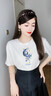 NY-RCE短袖t恤女裝2025夏季新款漂亮正肩獨(dú)特韓系半袖寬松顯瘦洋氣體恤 煙灰色 S 曬單實(shí)拍圖
