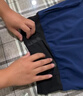 王后衛(wèi)水溶紗跑步運(yùn)動(dòng)短褲帶內(nèi)襯男速干薄款多口袋腰包可放手機(jī)四分褲夏 雙層跑步短褲-三角內(nèi)襯-藏青色 2XL 【160-180斤】 曬單實(shí)拍圖
