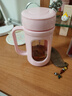 富光玻璃杯泡茶杯子帶過(guò)濾水杯男女韓版辦公帶把手便攜可愛(ài)情侶杯子  櫻花粉【帶濾網(wǎng)】480ml 曬單實(shí)拍圖
