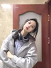 棉致寬松連帽衛衣2025新款春秋款外套女灰色美式情侶拉鏈開(kāi)衫上衣冬季 灰色春秋【升級順色內里】 L 曬單實(shí)拍圖