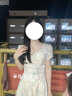 MR.KA法式初戀甜美收腰小飛袖碎花連衣裙女夏季小個(gè)子性感純欲A字短裙 短裙 M 95-105斤 曬單實(shí)拍圖