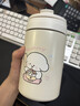 USER JOY新款小狗保溫杯子高顏值316不銹鋼吸管杯夏季保冷冰霸杯可愛學(xué)生 白色小饞嘴雙飲保溫杯500ML 單杯+送隔熱杯套 曬單實(shí)拍圖