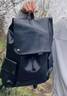 CAT MATE品牌休閑高檔雙肩包男商務通勤書包男士出差包皮質電腦背包 黑色 曬單實拍圖