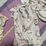 哈尼天空新生嬰兒夏季薄款連體衣紗布短袖衣服寶寶和尚服夏裝哈衣 歡歡灰 80cm(9-18個月) 曬單實拍圖
