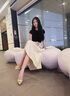 NINE WEST/玖熙美國品牌高跟鞋女2025秋季新款法式優(yōu)雅珍珠貝母細(xì)跟淺口單 杏色 20 預(yù)售訂金，補(bǔ)尾款發(fā)貨 曬單實(shí)拍圖