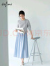 伊芙麗（eifini）【天鵝裙】伊芙麗U領(lǐng)顯瘦收腰氣質(zhì)傘擺背心連衣裙女2025春季新款 天空藍常規(guī)版 S 80-105斤 曬單實拍圖