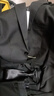 花花公子（PLAYBOY）西服外套男輕熟風(fēng)套裝修身單西休閑商務(wù)正裝職業(yè)加大碼伴郎西裝 黑色兩扣西服+西褲+襯衫+領(lǐng)帶 M 曬單實拍圖
