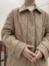 波司登（BOSIDENG）2025新款輕薄90鵝絨服女長款小香風菱格襯衫領(lǐng)保暖外套B250134188 【店長推薦】慕斯卡其|7C83 S 160/84A 體重約100-110斤 曬單實拍圖